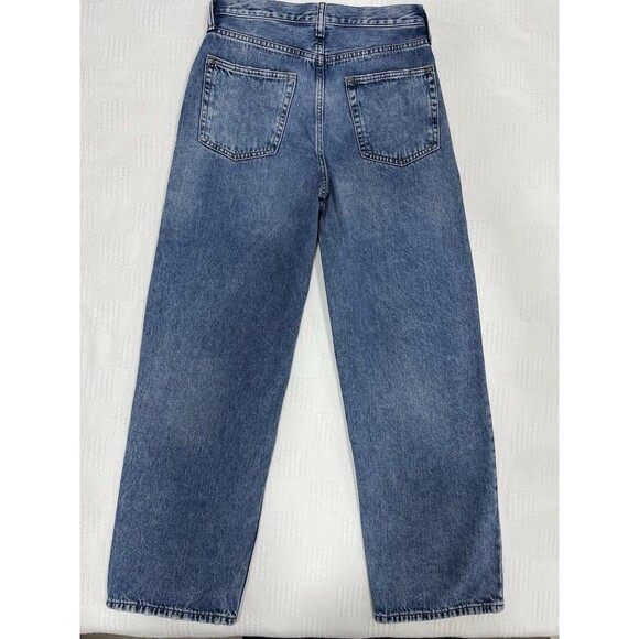 Gap Loose Fit Jeans Dark Wash Blue Denim Distressed Size 14 Gap Teen 90s Loose - Picture 2 of 5